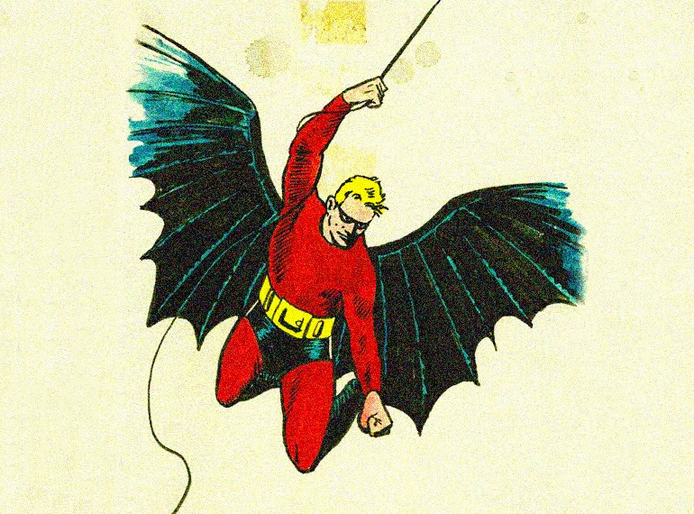 Bob Kane'in orijinal Batman tasarımı.